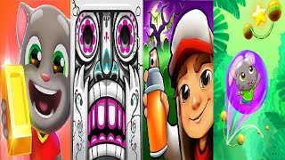 Subway Surfers New Orleans VS Talking Tom Gold Run VS Temple Run 2 Spirits Cove Talking Tom Jump Up screenshot 1