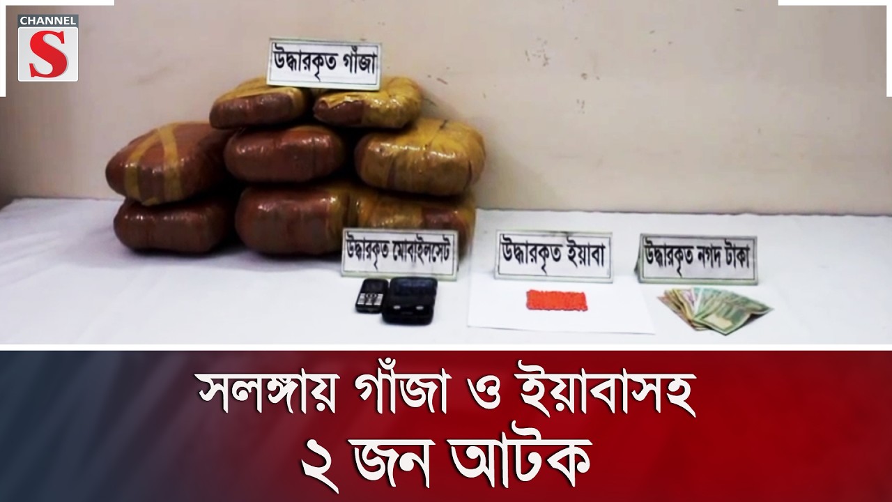 সলঙ্গায় গাঁজা ও ইয়াবাসহ ২ জন আটক | Channel S News