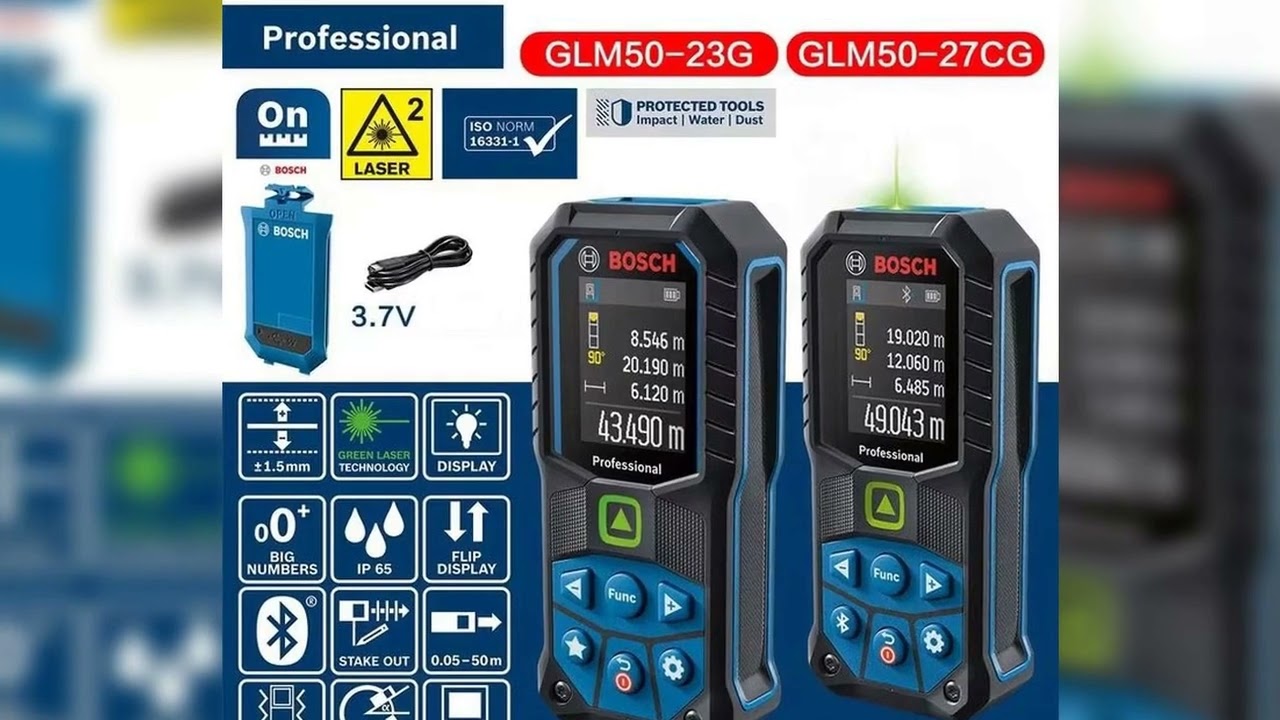 A must-have product! Bosch Green Laser Rangefinder GLM 50-27CG 50-23G High-Precision Measure Tool