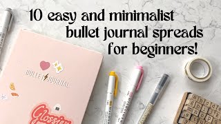 10 минималистских идей разворота Bullet Journal для начинающих | Полезные советы для начинающих