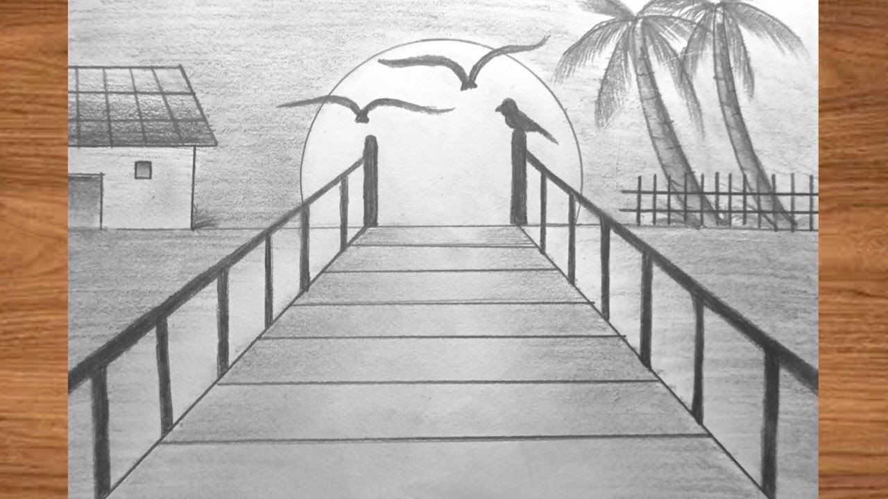 How to Draw a simple Landscape - Easy Pencil Drawing | Pencil drawings easy,  Pencil drawing images, Pencil drawings for beginners