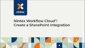 Nintex Workflow Cloud®: Create a SharePoint Integration