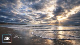 4K Mindful Walk | Mirror Sand at Sunset Portugal | Coastal Winter Walk 4K ASMR screenshot 5