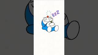 I Created Doraemon Sleeping Animation in FlipaClip 😴💙#shorts
