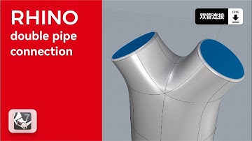 Rhino multi-pipe connection modeling render｜三管连接｜rhino建模｜keyshot渲染