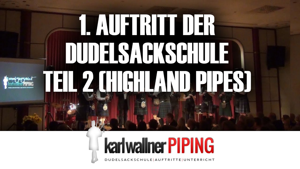 Dudelsackschule - Teil 2, Erster offizieller Auftritt in der Öffentlichkeit! (Mit Highland Pipes)