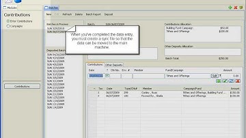 Off-line Contribution Entry | CahabaWorks Church Software