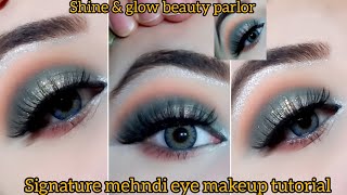 signature eye makeup tutorial | mehndi eye makeup step by step | easy eye makeup | viral eye makeup