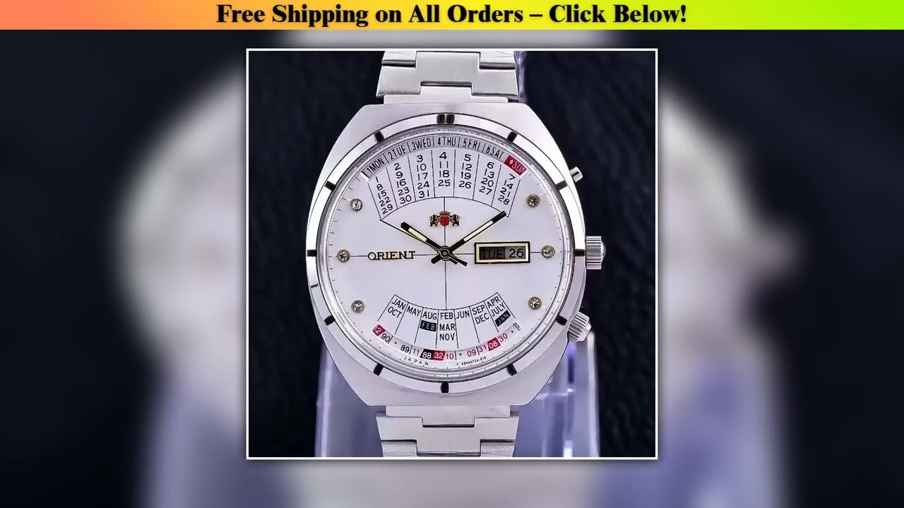 ORIENT Double Lion Men's Auto Mechanical Watch Perpetual Calendar Multi-Function Stainless Steel