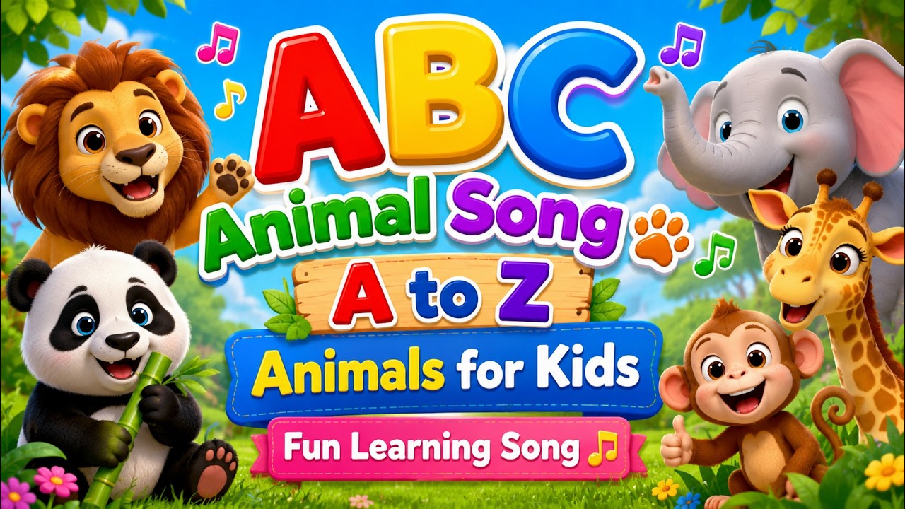 ABC Animal Song 🐾 A to Z Animals for Kids 🦁🐼 Fun Learning Song 🎶 - YouTube
