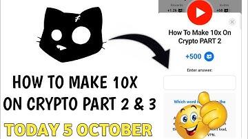How To Make 10x On Crypto Part 2 & 3 | How To Make 10x On Crypto Part 3 | Cats Code Today 5 October