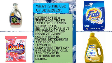 ADDITIVES IN DETERGENT