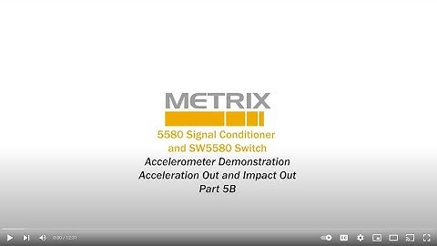 Metrix - Impact Measurement with 5580 & SW5580 - Part 5B