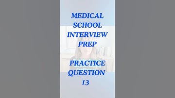 Mini Mock Interview Show - Practice Question 13 #premedlife #interviewquestions #premed