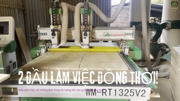 Máy cnc 2 đầu làm việc độc lập Holztek RT1325V2. Cắt Plywood nhanh tuyệt vời!
