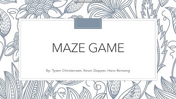 Maze Game Final Video
