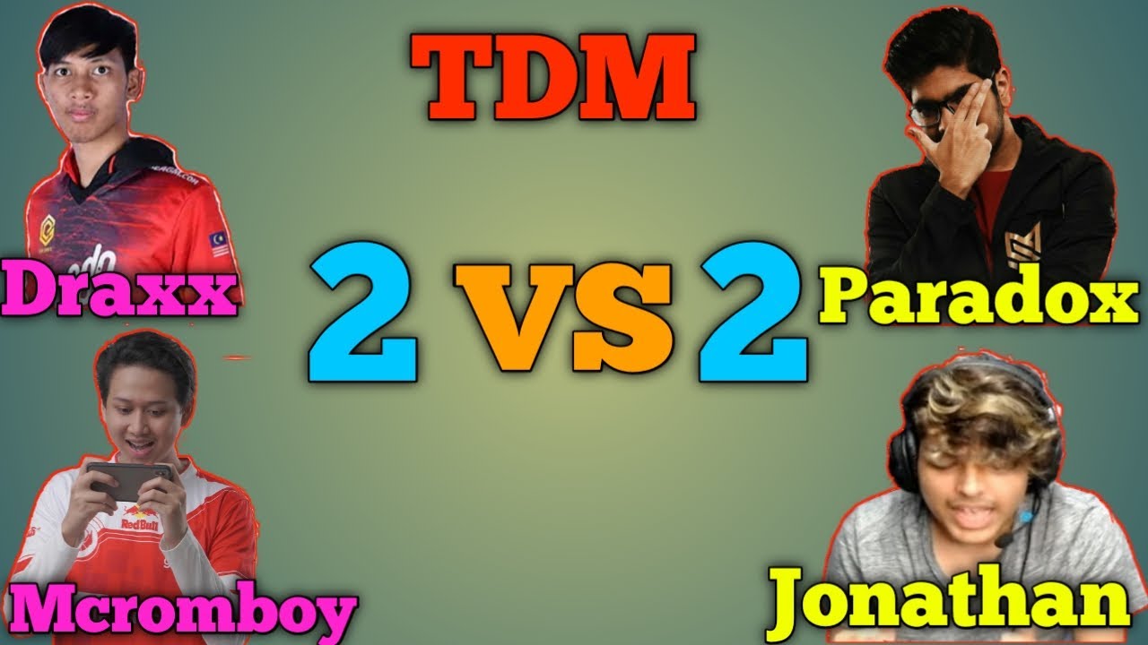Mcroboy & Draxx VS Jonathan & paradox 2v2 TDM Match - YouTube