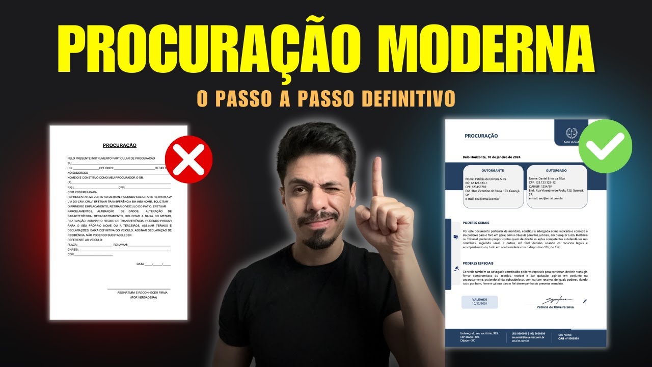Passo a passo: Como Criar uma Procuração Moderna em Visual Law! - YouTube