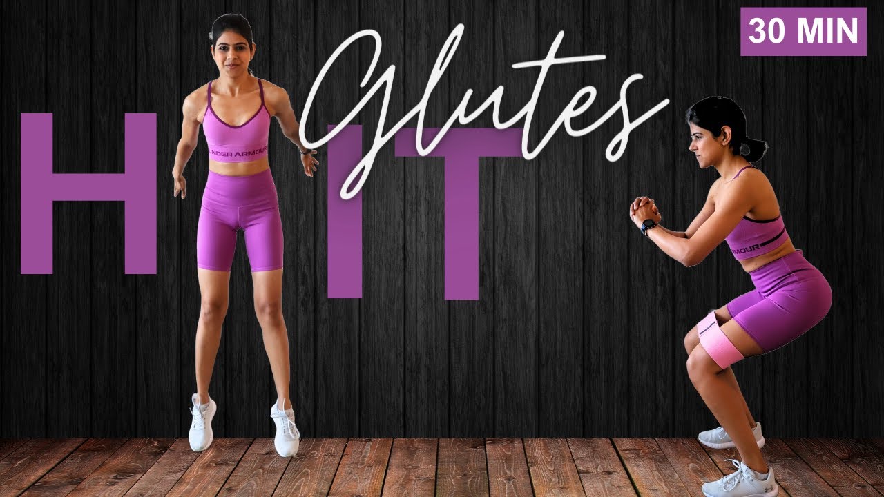 30 MIN Killer HIIT and Glutes Workout intense no repeat, 30/10 format