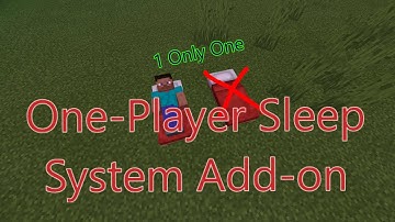 One-Player Sleep System Add-on minecraft bedrock edition