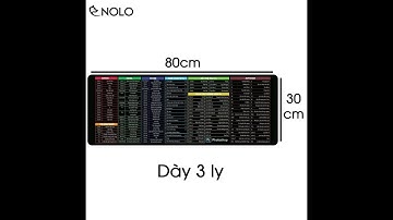 Lót Chuột Lớn Kích Thước 30x80cm Dày 3 Ly In 3D Không Phai 175 Phím Tắt Office, Excel, Word, Autocad