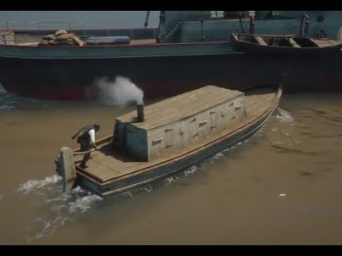 RED DEAD REDEMPTION 2 - DRIVE BOAT WITH ENGINE - YouTube