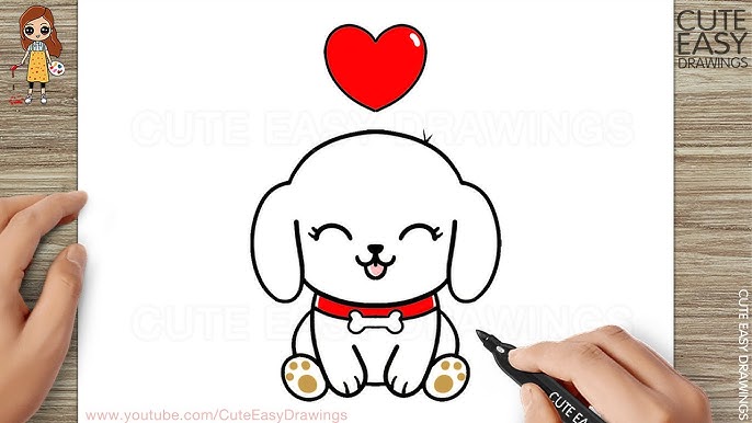 HOW TO DRAW A CUTE PUPPY DOG KAWAII 🐾😍 