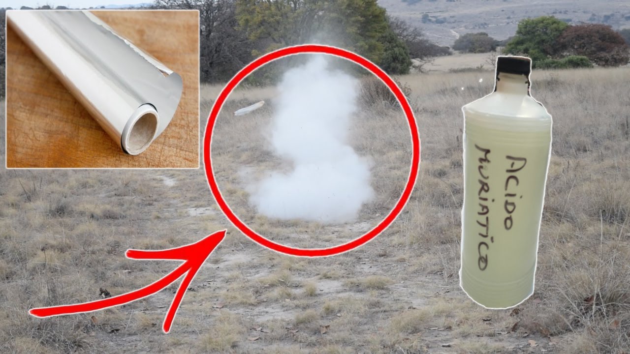 Que pasa si mezclas ácido muriatico y aluminio en una botella I ...