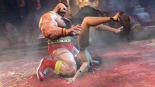 Barefoot Chun Li Crushed by Zangief | Street Fighter 6