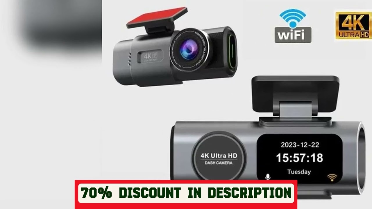 A must-have product! Dual Lens 4K UHD Recording Car Camera DVR Night Vision Video Recorder Built-I