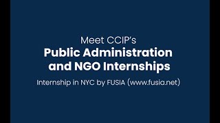 Meet FUSIA's Public Administration and NGO CCIP Internships