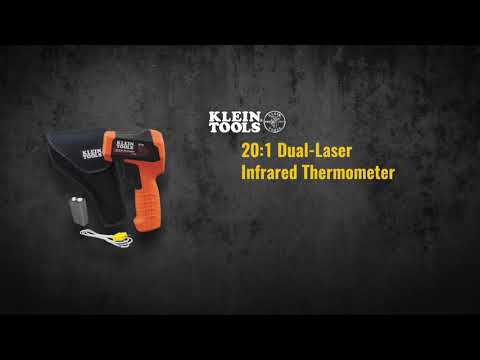 Klein Tools IR10 Dual-Laser Infrared Thermometer w/ Thermometer Gun, 20:1