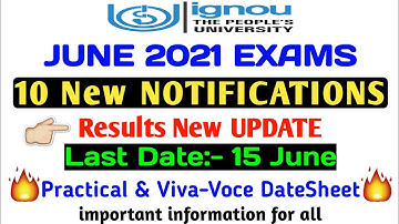 #ignou 10 New Notifications || June 2021 Exam Students New information By TIPS GURU