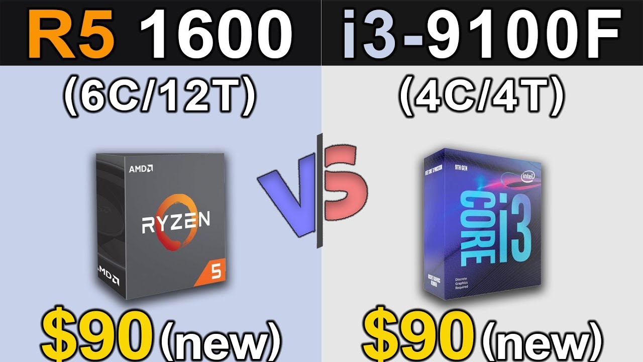Ryzen 5 1600 Vs. i3-9100F | 1080p and 1440p Gaming Benchmarks - YouTube