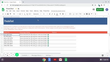 PrestoText - Send SMS text messages from a Google Sheet