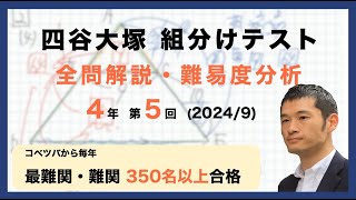 バックナンバー】四谷大塚4年生 第5回公開組分けテスト 対策・平均点