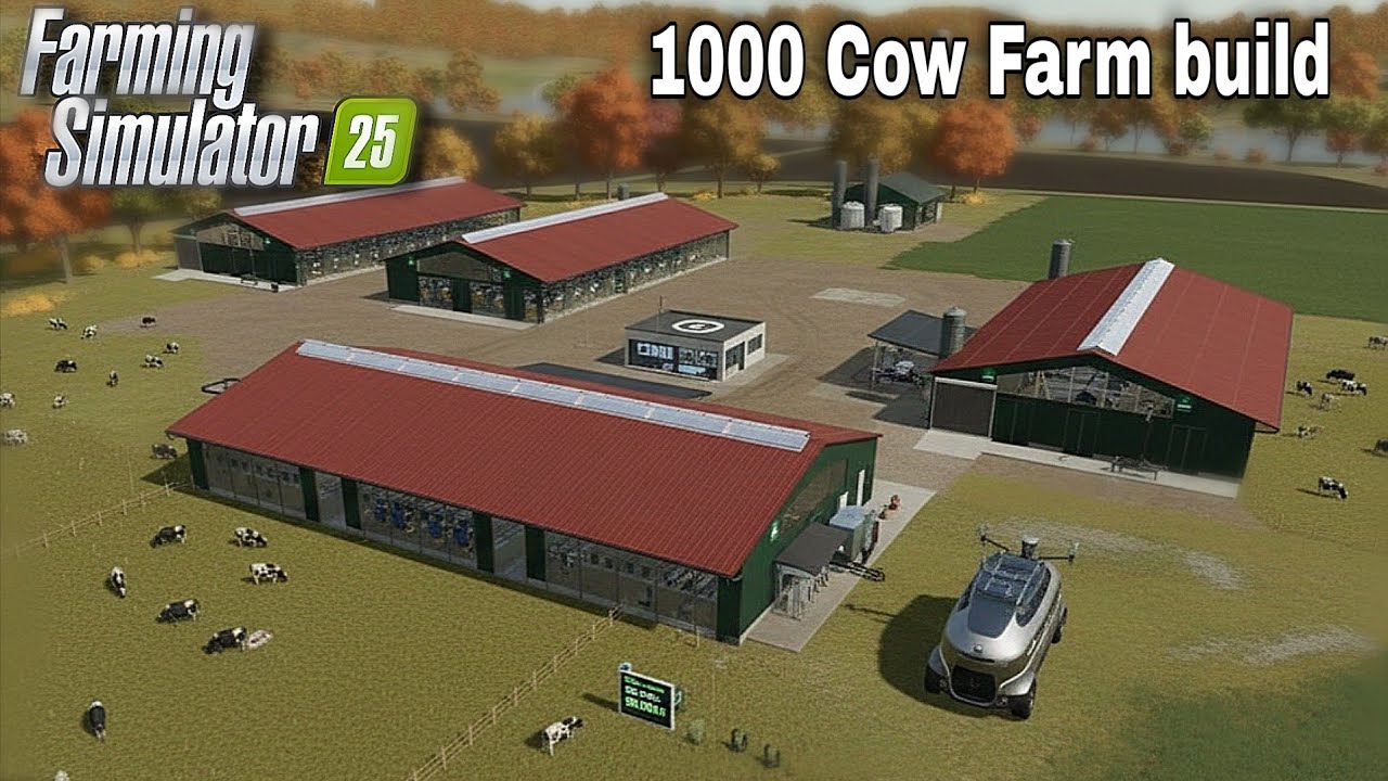 Fs25 Cow Farm Build Step By Step - YouTube
