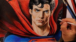 Speed drawing Superman Christopher Reeve (80s)