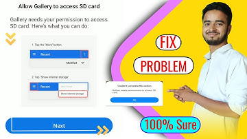 Allow Gallery to Access SD card•Gallery needs your permission to access SD card•Fix Problem easily