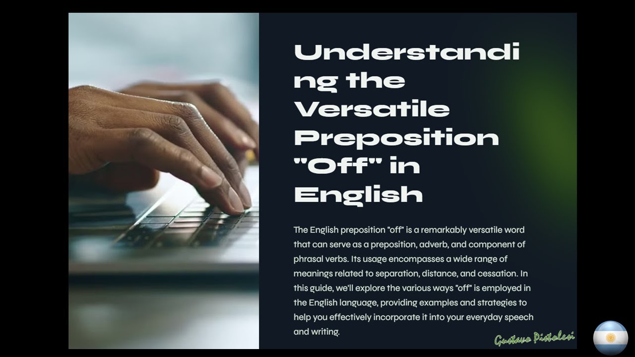 Understanding the Versatile Preposition Off in English - YouTube
