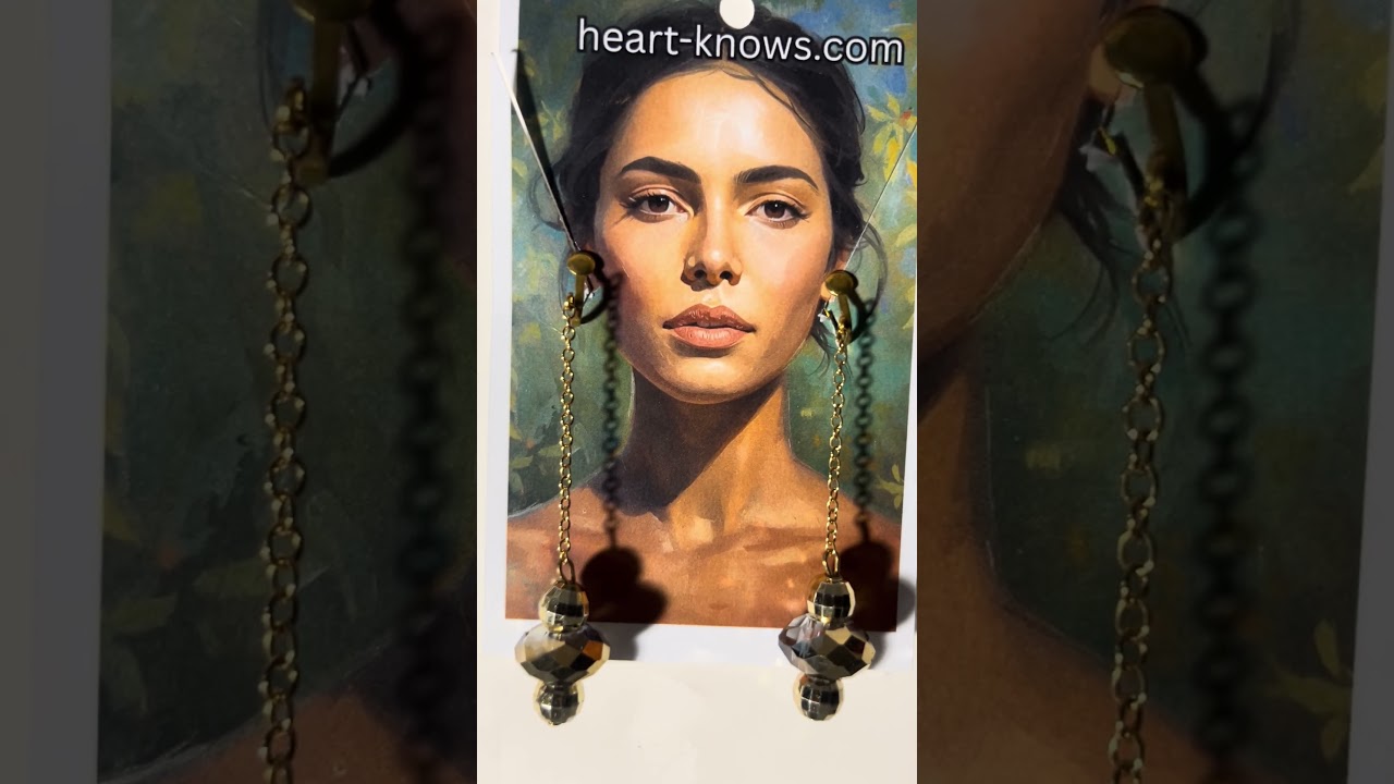 Sexy sultry gold chain dangle shoulder clip earrings