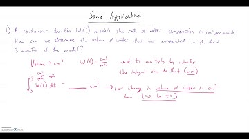 APPLICATIONS OF INTEGRALS Lesson 3 - Net Change