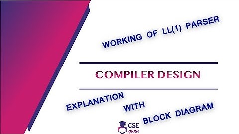 Working of LL(1) #Parser | Syntax Analyzer | Lec 38 | Compiler Design