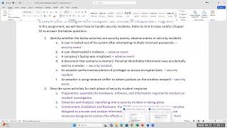 CIS-41A Unit 9 Lecture: Incident Response Planning