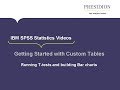 IBM SPSS Custom Tables Series: 3. Running T-test and building Bar charts