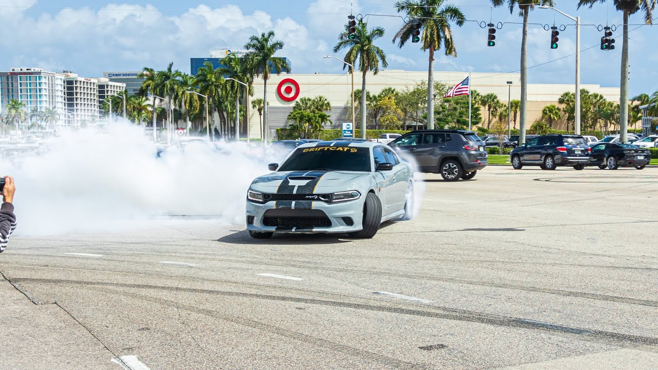 BEST CARS AND COFFEE EXITS EVER?! | DRIFTING, DONUTS, BURNOUTS, + MORE at Cars and Coffee PALM BEACH
