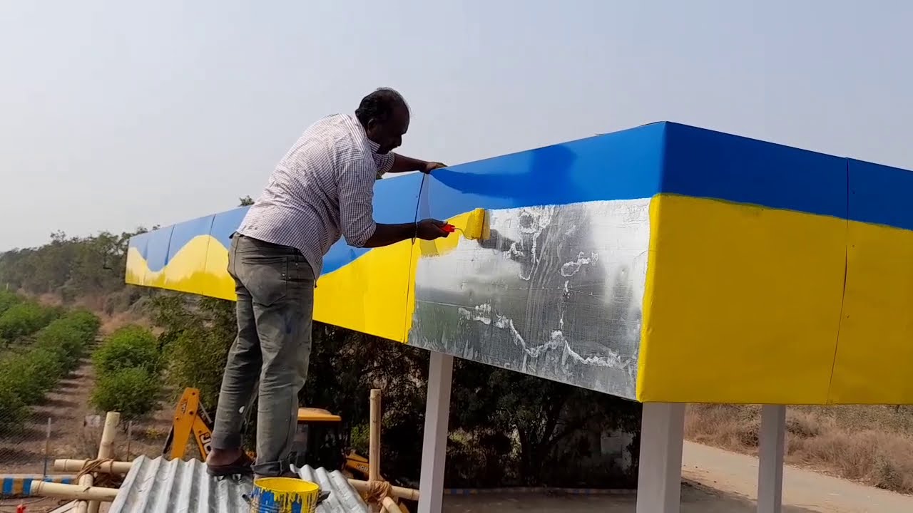 Bharat Petroleum Canopy Colour Painting