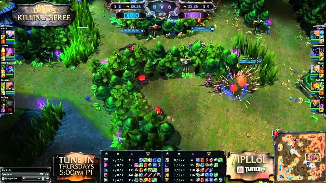 Dignitas vs Team SoloMid - Game 2 - Killing Spree - IPL League of Legends
