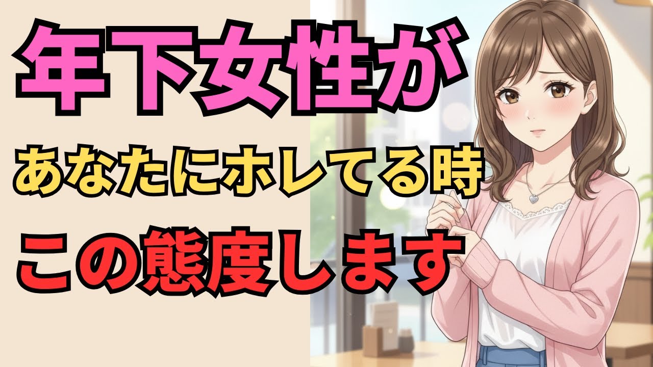 【女性心理を解説】年下女性があなたにガチで惚れてる時の無意識な仕草7選【マナの恋愛心理学】