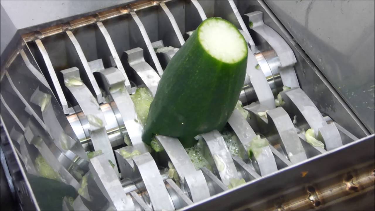 Making salad with FilaMaker Organic waste shredder. 